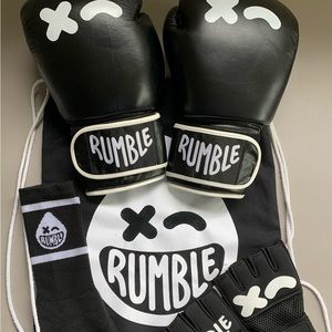 Rumble Boxing Gloves, Wraps, Socks, & Drawstring Bag